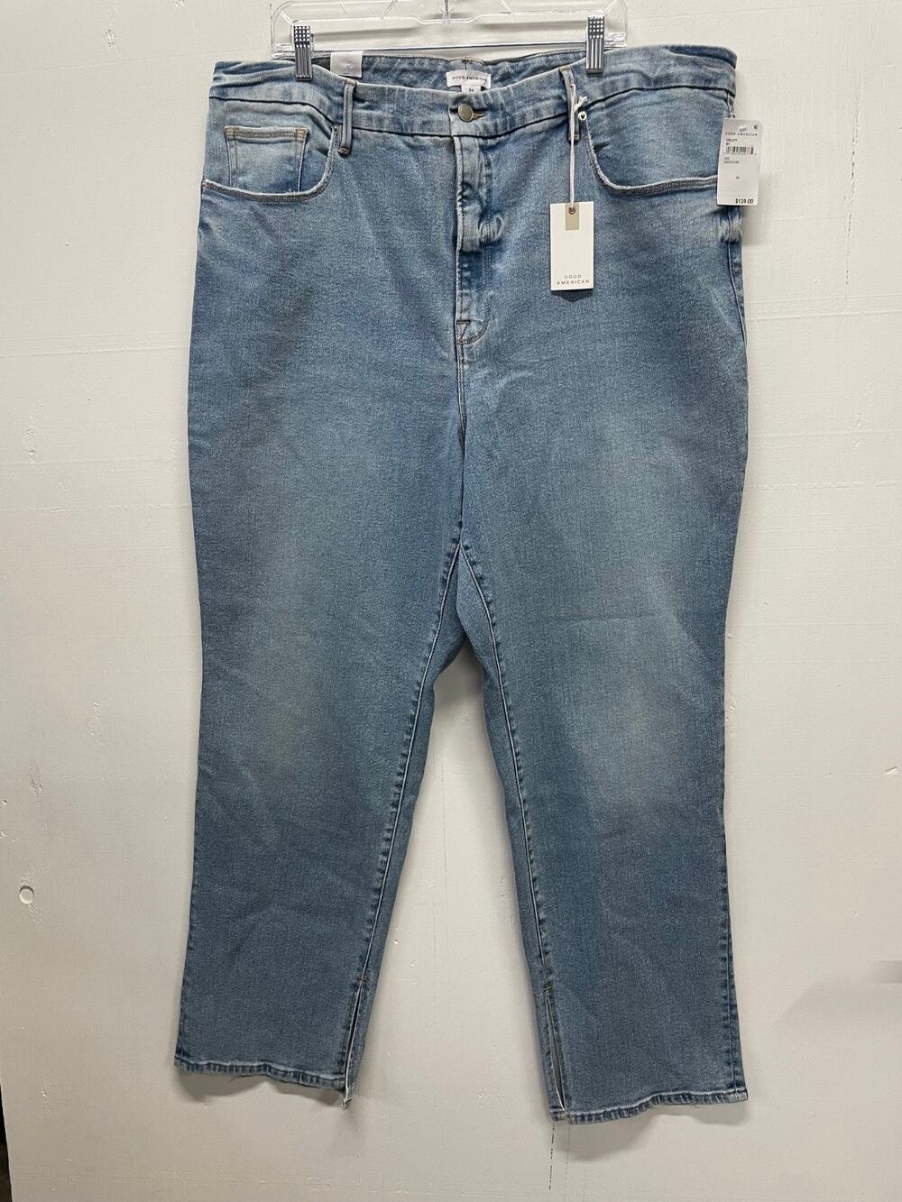 Good American Women's Jeans - Good Boy - Size 24 - Light Wash New With Tags
